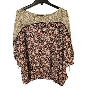 Lane Bryant semi sheer floral blouse size 14/16